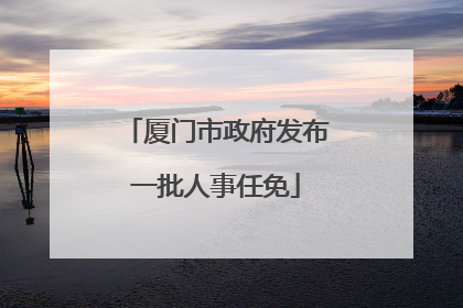 厦门市政府发布一批人事任免