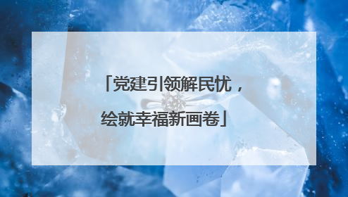 党建引领解民忧，绘就幸福新画卷