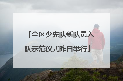 全区少先队新队员入队示范仪式昨日举行