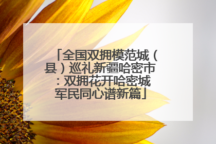全国双拥模范城（县）巡礼新疆哈密市：双拥花开哈密城 军民同心谱新篇