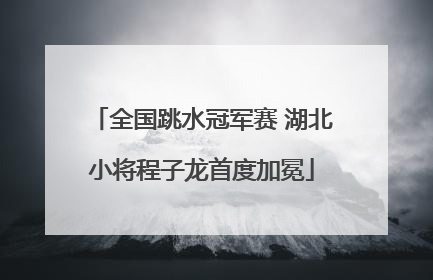 全国跳水冠军赛 湖北小将程子龙首度加冕