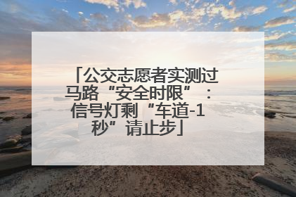 公交志愿者实测过马路“安全时限”：信号灯剩“车道-1秒”请止步