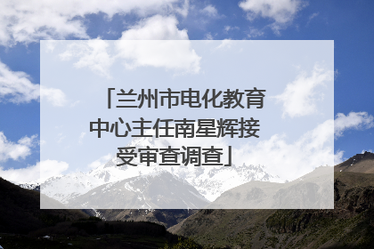 兰州市电化教育中心主任南星辉接受审查调查