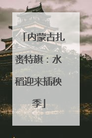 内蒙古扎赉特旗：水稻迎来插秧季