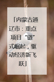 内蒙古通辽市：重点项目“链”式崛起，驱动经济新飞跃