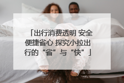 出行消费透明 安全便捷省心 探究小拉出行的“省”与“快”