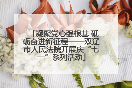 凝聚党心强根基 砥砺奋进新征程——双辽市人民法院开展庆“七一”系列活动