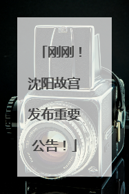 刚刚！沈阳故宫发布重要公告！