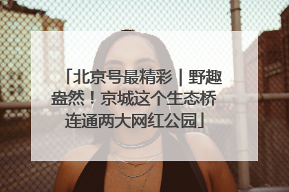 北京号最精彩｜野趣盎然！京城这个生态桥连通两大网红公园