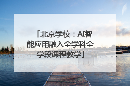 北京学校：AI智能应用融入全学科全学段课程教学