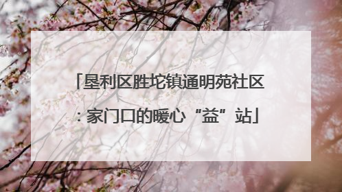 垦利区胜坨镇通明苑社区：家门口的暖心“益”站