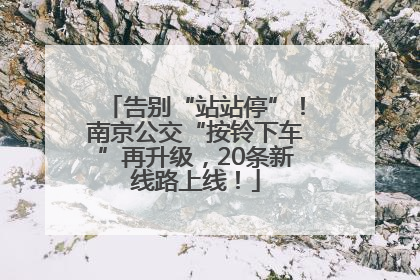 告别“站站停”！南京公交“按铃下车”再升级，20条新线路上线！
