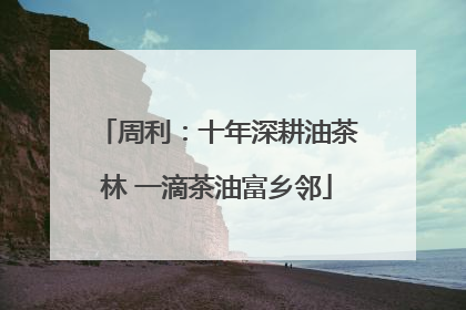 周利：十年深耕油茶林 一滴茶油富乡邻
