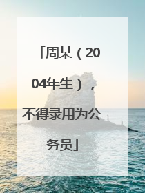 周某（2004年生），不得录用为公务员