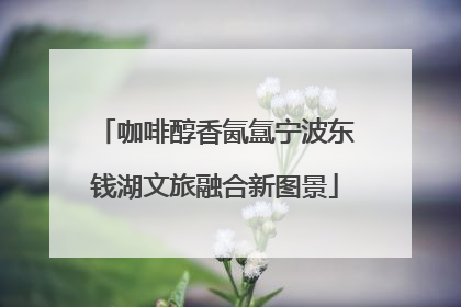 咖啡醇香氤氲宁波东钱湖文旅融合新图景