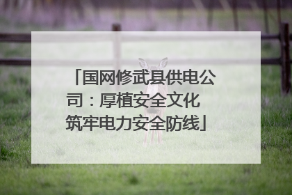 国网修武县供电公司：厚植安全文化 筑牢电力安全防线