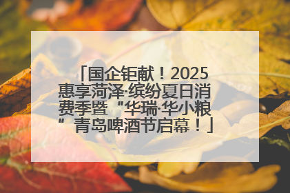 国企钜献！2025惠享菏泽·缤纷夏日消费季暨“华瑞·华小粮”青岛啤酒节启幕！