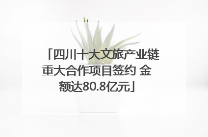 四川十大文旅产业链重大合作项目签约 金额达80.8亿元