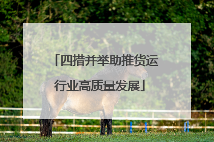 四措并举助推货运行业高质量发展