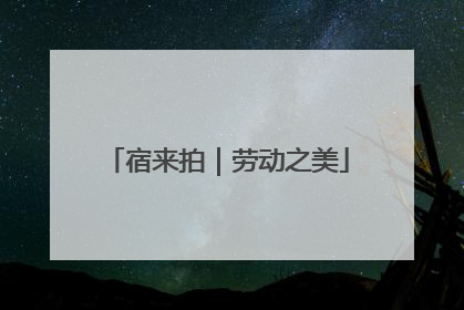 宿来拍｜劳动之美