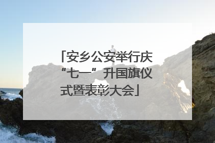 安乡公安举行庆“七一”升国旗仪式暨表彰大会
