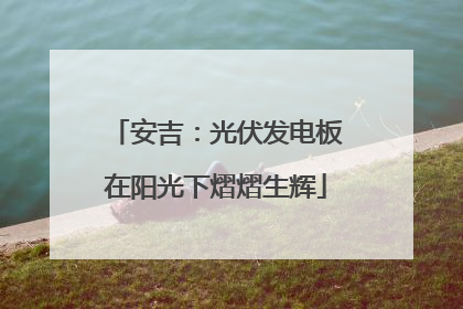 安吉：光伏发电板在阳光下熠熠生辉