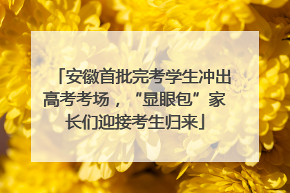 安徽首批完考学生冲出高考考场，“显眼包”家长们迎接考生归来
