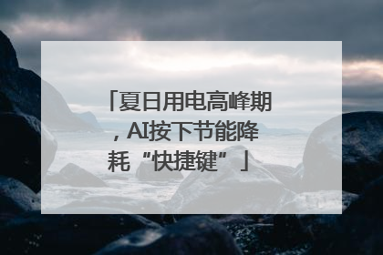 夏日用电高峰期，AI按下节能降耗“快捷键”