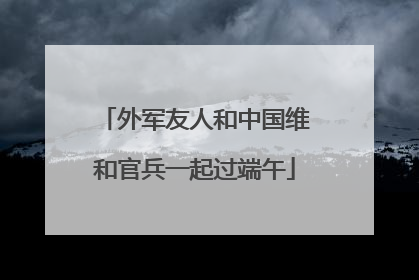 外军友人和中国维和官兵一起过端午