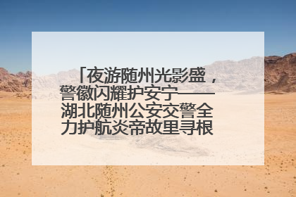 夜游随州光影盛，警徽闪耀护安宁——湖北随州公安交警全力护航炎帝故里寻根节夜游活动侧记