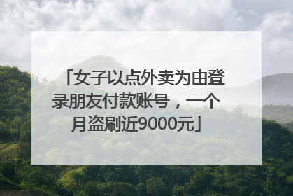 女子以点外卖为由登录朋友付款账号，一个月盗刷近9000元