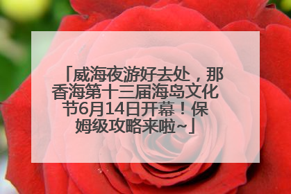 威海夜游好去处，那香海第十三届海岛文化节6月14日开幕！保姆级攻略来啦~