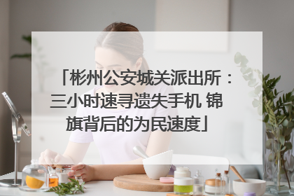 彬州公安城关派出所：三小时速寻遗失手机 锦旗背后的为民速度