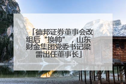 德邦证券董事会改组后“换帅”，山东财金集团党委书记梁雷出任董事长