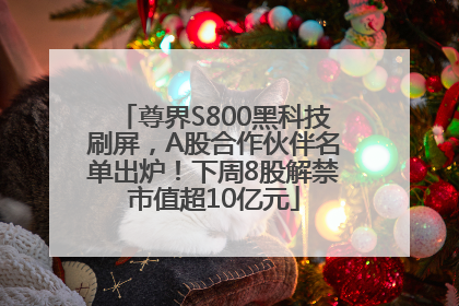 尊界S800黑科技刷屏，A股合作伙伴名单出炉！下周8股解禁市值超10亿元