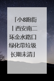 小8跑街丨西安南二环金水路口绿化带垃圾长期未清