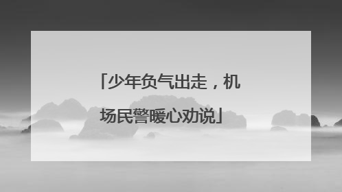 少年负气出走，机场民警暖心劝说