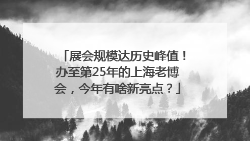 展会规模达历史峰值！办至第25年的上海老博会，今年有啥新亮点？