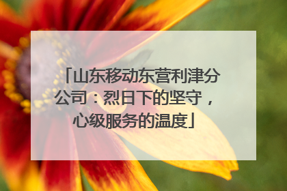 山东移动东营利津分公司：烈日下的坚守，心级服务的温度