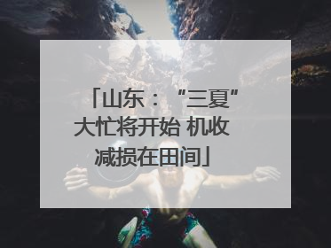 山东：“三夏”大忙将开始 机收减损在田间