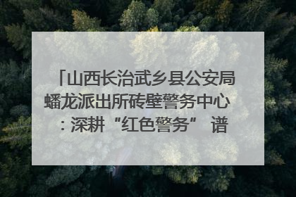 山西长治武乡县公安局蟠龙派出所砖壁警务中心：深耕“红色警务” 谱写“平安答卷”