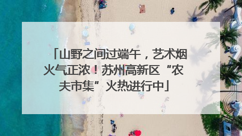 山野之间过端午，艺术烟火气正浓！苏州高新区“农夫市集”火热进行中