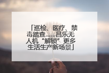 巡检、医疗、禁毒踏查……昌乐无人机“解锁”更多生活生产新场景