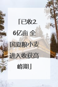 已收2.6亿亩 全国夏粮小麦进入收获高峰期