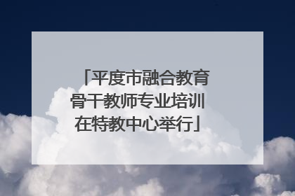 平度市融合教育骨干教师专业培训在特教中心举行