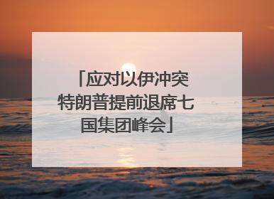 应对以伊冲突 特朗普提前退席七国集团峰会
