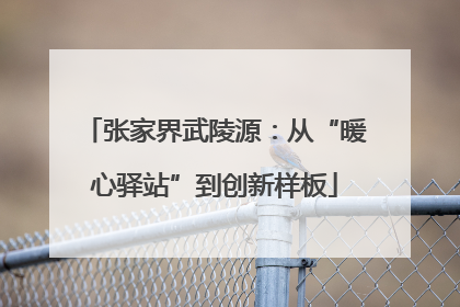 张家界武陵源：从“暖心驿站”到创新样板
