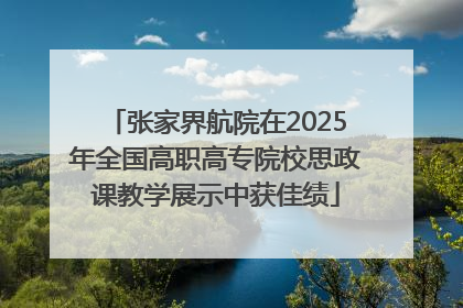 张家界航院在2025年全国高职高专院校思政课教学展示中获佳绩