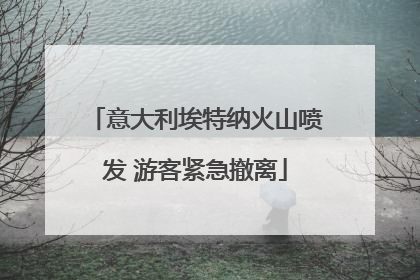 意大利埃特纳火山喷发 游客紧急撤离