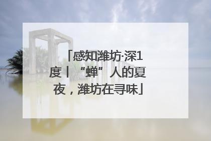 感知潍坊·深1度丨“蝉”人的夏夜，潍坊在寻味